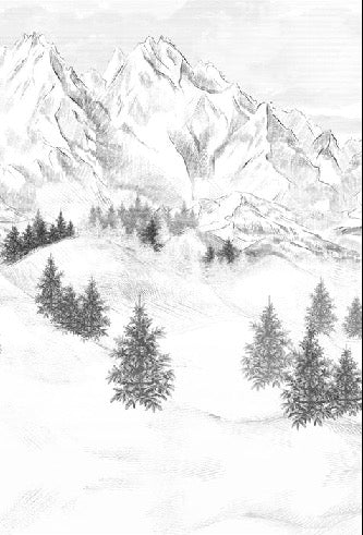 Papier peint montagne sommets de Chamonix