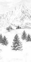 Papier peint montagne sommets de Chamonix, XXL, tendance