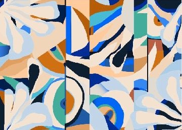 Papier peint abstrait vibrant, XXL, tendance