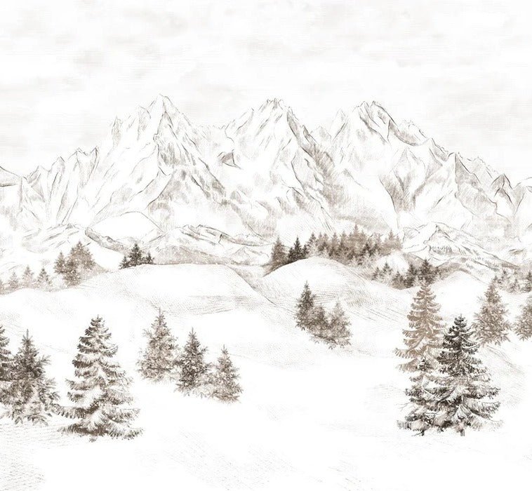 Papier peint montagne massif des Alpes