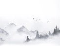 Papier peint zen paysage minimaliste, XXL, tendance