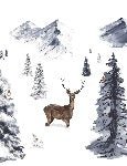 Papier peint enfant animaux dans la neige
