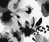 Papier peint fleur hypnotique noir et blanc, XXL, tendance