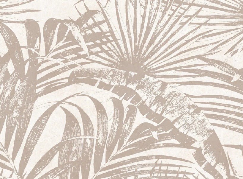 Papier peint monochrome jungle feuille