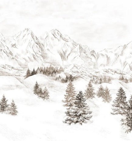 Papier peint montagne massif des Alpes