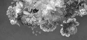 Black and white peony flower wallpaper