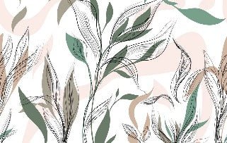 Papier peint panoramique fleur graphique