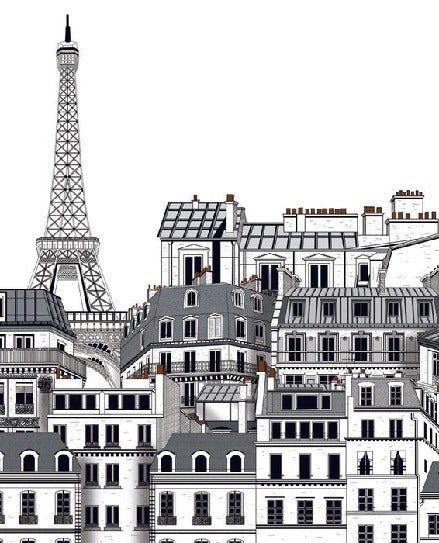 Papier peint Français les toits Parisiens