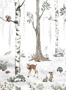 Papier peint animaux printemps forêt, XXL, tendance