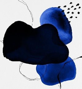 Papier peint moderne aquarelle bleu pétrole, XXL, tendance