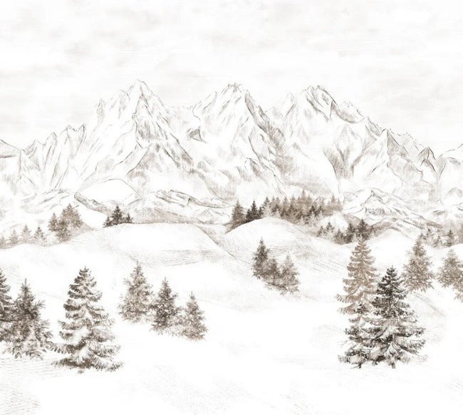 Papier peint montagne massif des Alpes, XXL, tendance