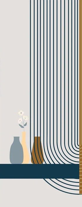 Papier peint arche bleu graphique