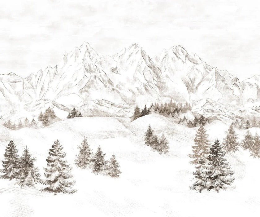 Papier peint montagne massif des Alpes
