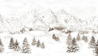 Papier peint montagne massif des Alpes