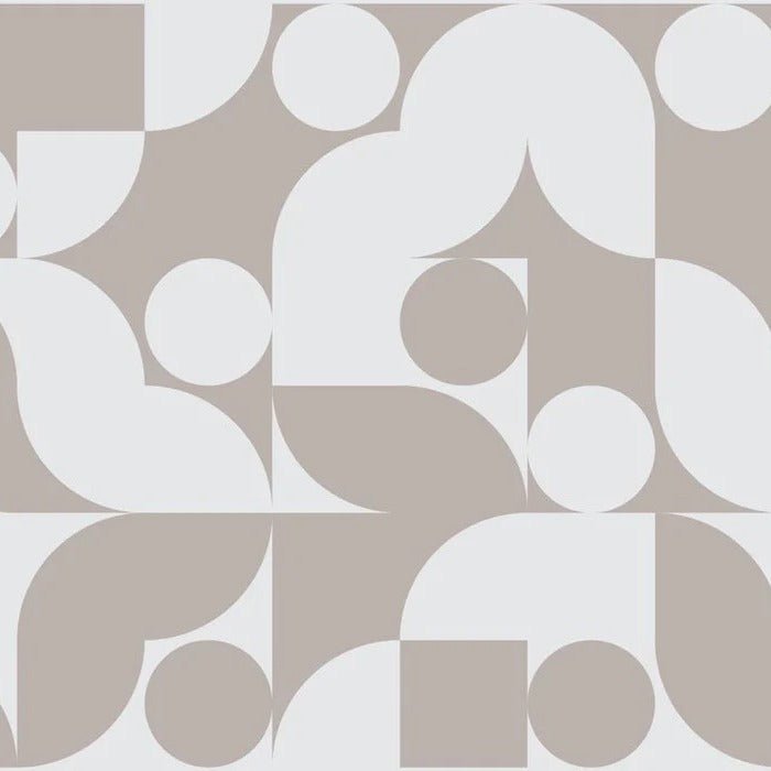 Modern wallpaper shape greige