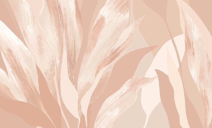Nude floral wallpaper