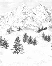 Papier peint montagne sommets de Chamonix