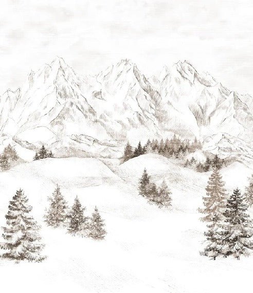 Papier peint montagne massif des Alpes