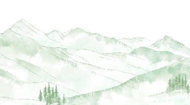 Papier peint montagne chaine des Aravis vert clair