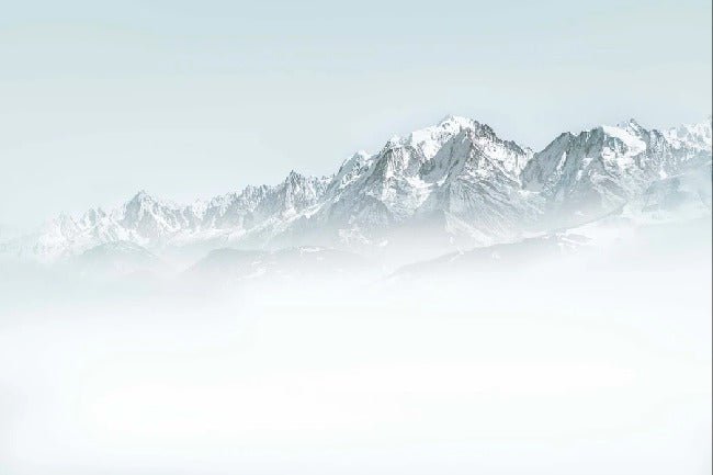 Mont Blanc in the mist wallpaper