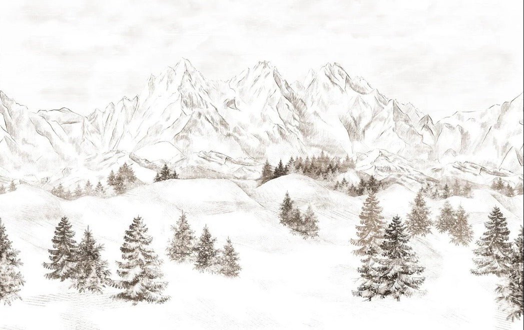 Papier peint montagne massif des Alpes