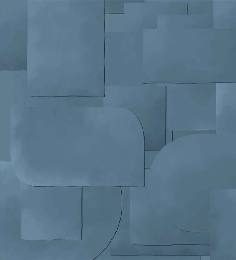 Papier peint panoramique découpé bleu