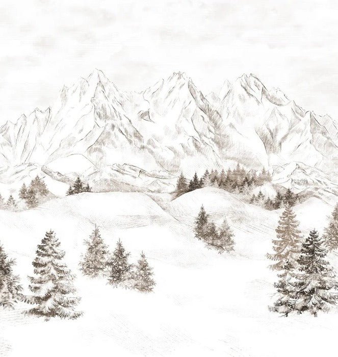 Papier peint montagne massif des Alpes