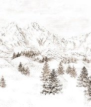 Papier peint montagne massif des Alpes