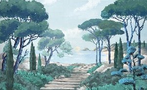 Papier peint balade dans les calanques, XXL, tendance