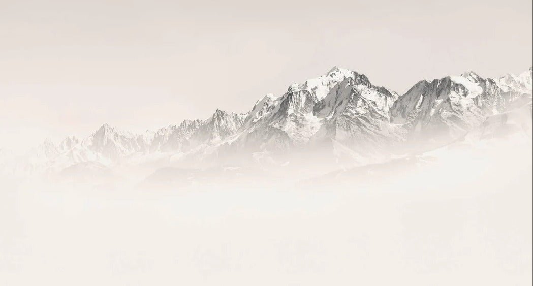 Mont Blanc in sepia mist wallpaper