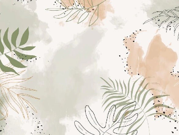 Papier peint panoramique aquarelle végétale, XXL, tendance