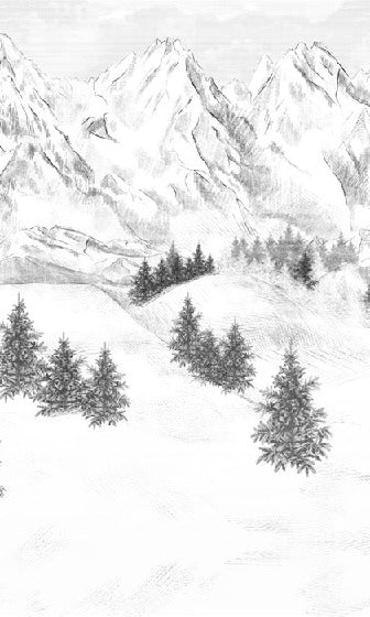 Papier peint montagne sommets de Chamonix