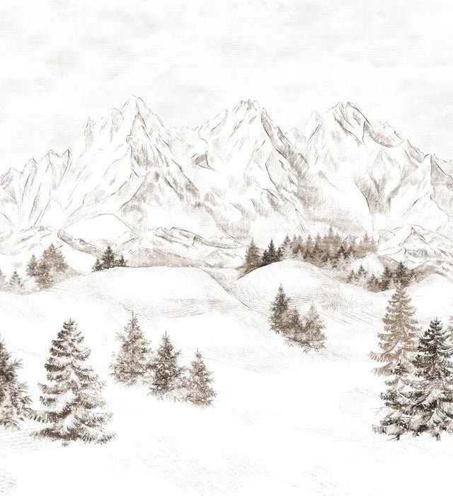 Papier peint montagne massif des Alpes