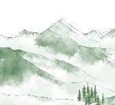 Papier peint montagne chaine des Aravis vert forêt
