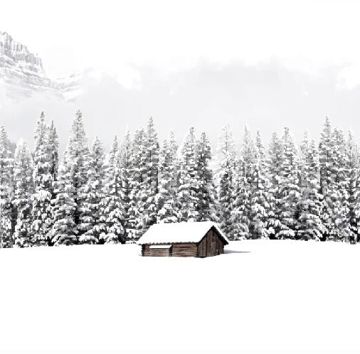 Papier peint panoramique chalet en montagne, XXL, tendance