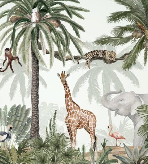 Papier peint enfant jungle paisible
