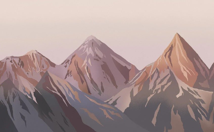 Papier peint panoramique - Lumière sur les cimes