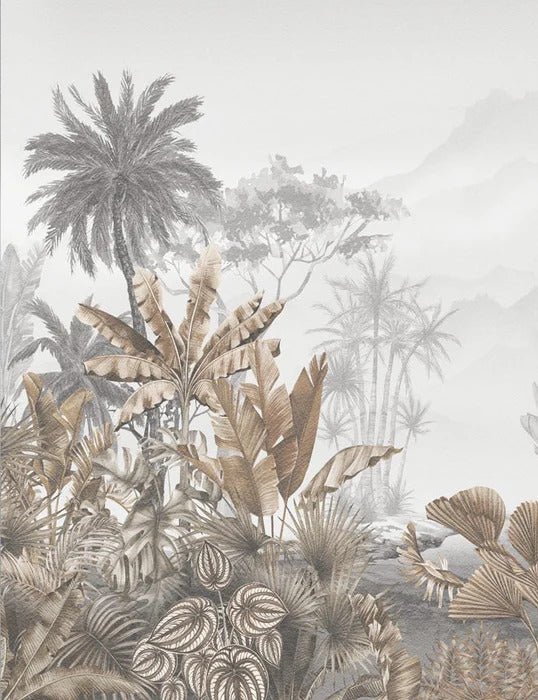 Tropical sepia wallpaper