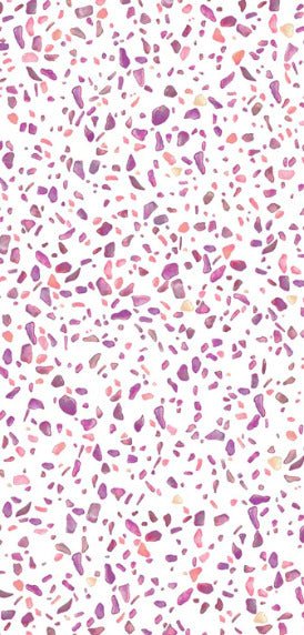 Papier peint effet terrazzo rose