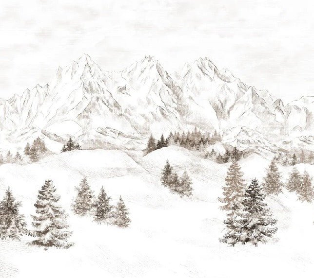 Papier peint montagne massif des Alpes