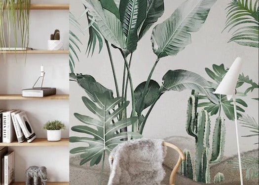 Papier peint tendance tropicale oiseau du paradis