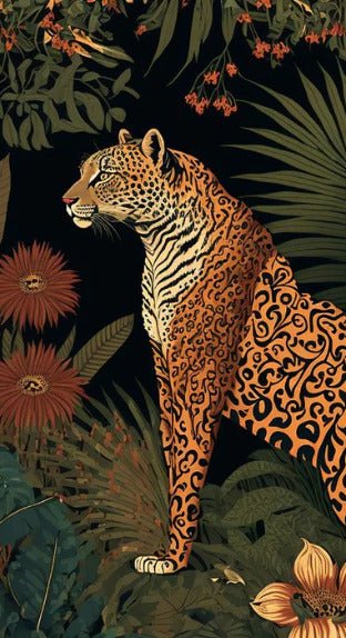 Papier peint exotique tigre