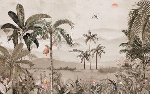 Papier peint l'art de la jungle peint, XXL, tendance