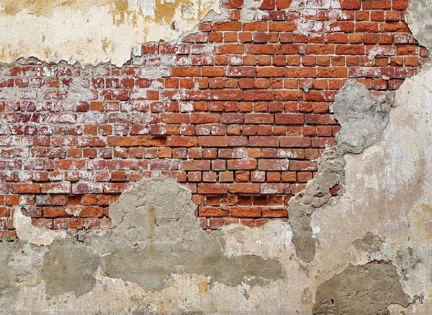 Papier peint bistrot brique cassée, XXL, tendance