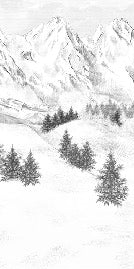 Papier peint montagne sommets de Chamonix, XXL, tendance