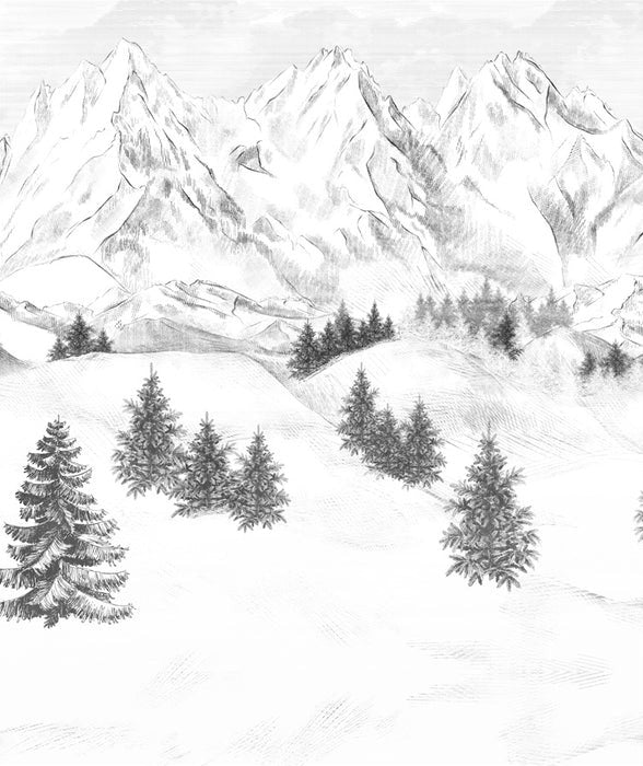Papier peint montagne sommets de Chamonix