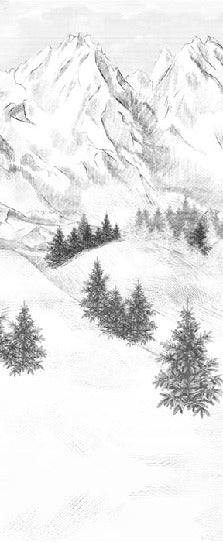 Papier peint montagne sommets de Chamonix, XXL, tendance