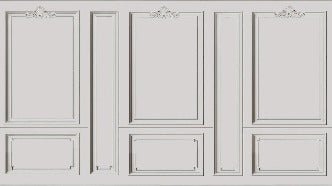 French Haussmannian wallpaper Warm grey