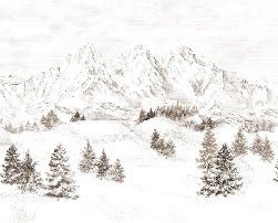 Papier peint montagne massif des Alpes