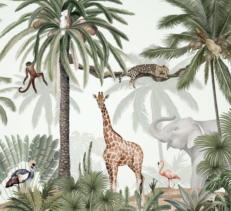 Papier peint enfant jungle paisible